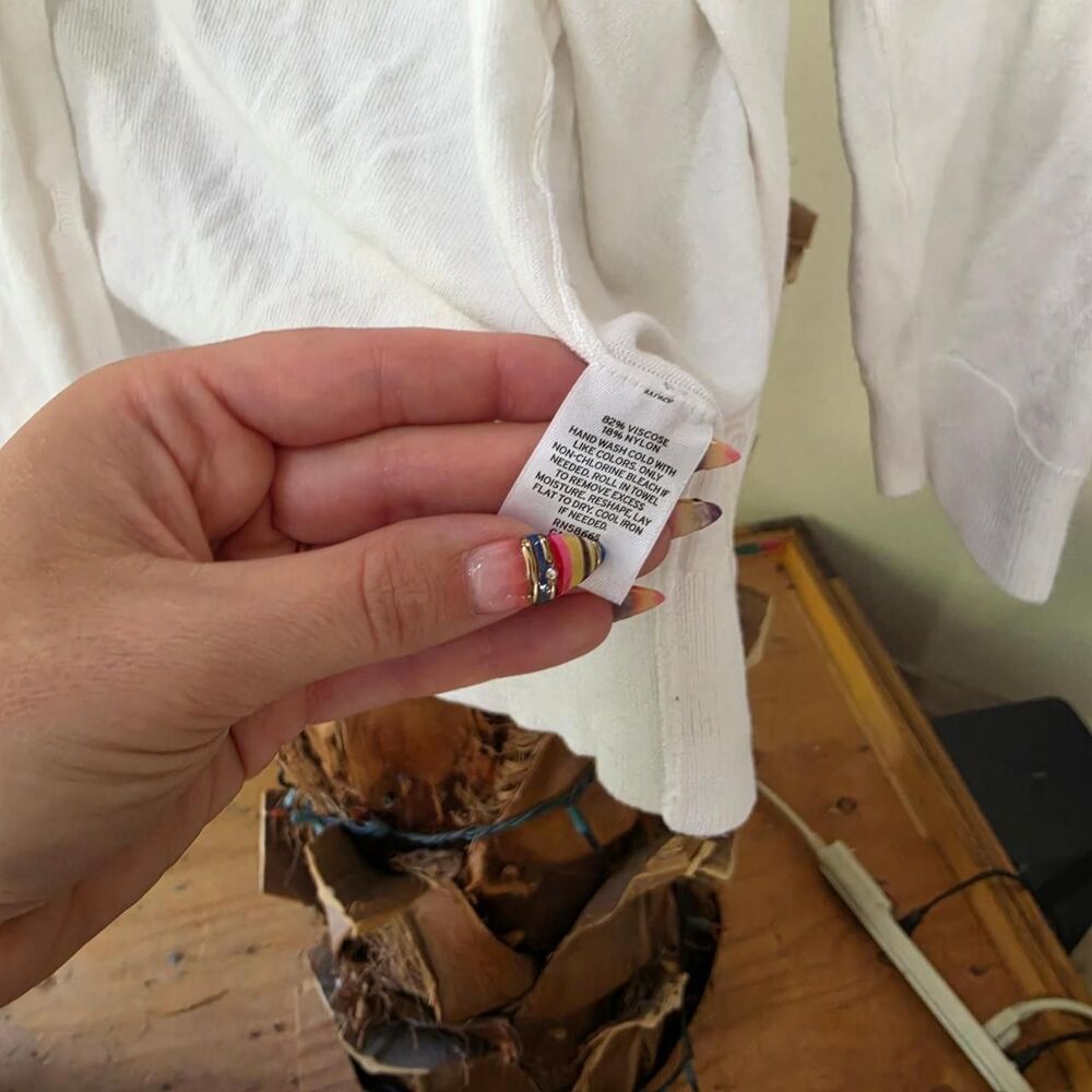 Halogen White 3/4 Sleeve Cardigan - Picture 5 of 5